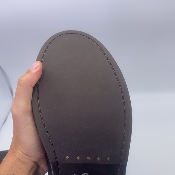 Ugg - Conor Oiled Black Leather Quilted with Silver Detail Biker Boot Size 10 - Picture 14 of 16